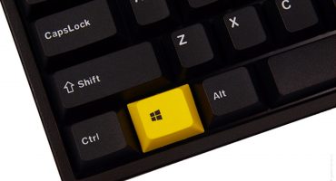 Placering af win-knappen på det bærbare tastatur